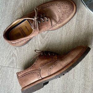 Brunello Cucinelli Tan Suede Oxfords